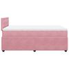 vidaXL Sommier &agrave; lattes de lit avec matelas Rose 120x200 cm Velours