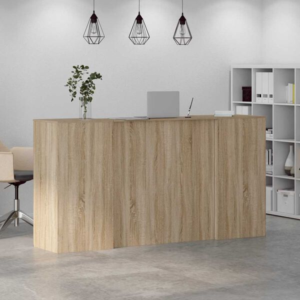 vidaXL Bureau réception chêne sonoma 200x50x103,5 cm bois d'ingénierie