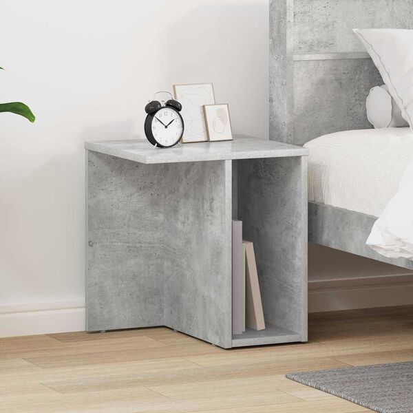 vidaXL Table d'appoint Gris b&eacute;ton 37 x 32 x 40 cm Bois d'ing&eacute;nierie