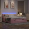 vidaXL Cadre de lit ottoman avec matelas rose 200x200 cm velours