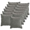 vidaXL Housse de coussin 12 pcs HOUTEN Gris fonc&eacute; 45 x 45 cm