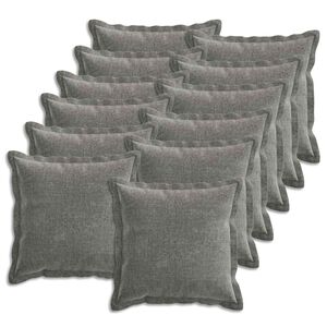 vidaXL Housse de coussin 12 pcs HOUTEN Gris fonc&eacute; 45 x 45 cm