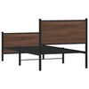 vidaXL Cadre de lit en métal sans matelas chêne marron 90x190 cm