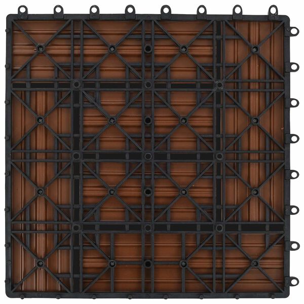 vidaXL Carreau de terrasse 11 pcs Marron 30 x 30 cm WPC