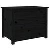 vidaXL Table basse Noir 71x49x55 cm Bois massif de pin