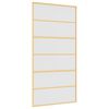 vidaXL Porte coulissante dor&eacute; 102,5x205 cm verre ESG d&eacute;poli aluminium