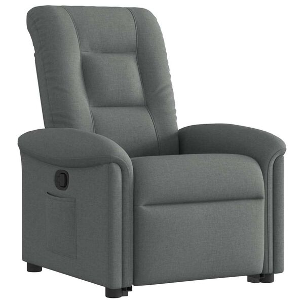 vidaXL Fauteuil inclinable Gris fonc&eacute; Tissu
