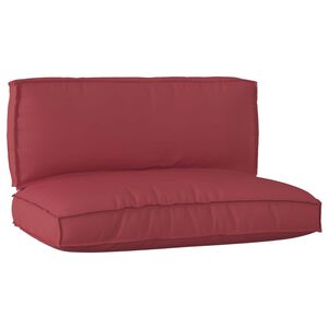 vidaXL Set de coussins de palette 2 pcs Bordeaux Tissu Oxford
