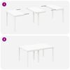 vidaXL Ensemble de salle à manger pour jardin 5 pcs Blanc Rattan Polt