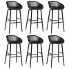 vidaXL Ensemble de bar 7 pcs Noir