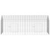 vidaXL Cage pour lapins Argent 400 x 78 x 78 cm Acier galvanisé