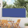 vidaXL Auvent lat&eacute;ral r&eacute;tractable de patio 100x500 cm Bleu