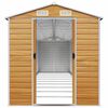 vidaXL Abri de jardin marron clair 191x895x198 cm acier galvanis&eacute;