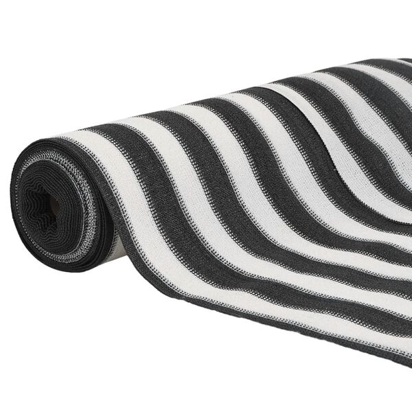 vidaXL Filet brise-vue anthracite et blanc 1,5x25 m PEHD 75 g/m&sup2;