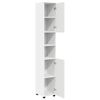 vidaXL Cabinet de salle de bain avec stockage Blanc 30 x 35 x 192 cm
