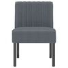 vidaXL Fauteuil sans accoudoirs gris foncé velours