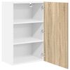 vidaXL Armoire suspendue Ch&ecirc;ne Sonoma et Blanc 50 x 31 x 80 cm