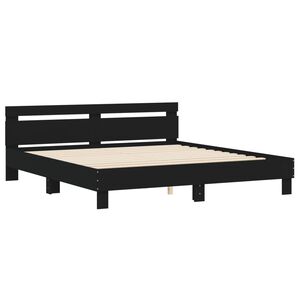 vidaXL Cadre de lit sans matelas noir 160x200 cm