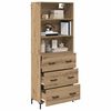 vidaXL Haut Armoire avec tiroir Ch&ecirc;ne artisanal 69,5 x 34 x 180 cm
