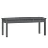 vidaXL Banc de jardin gris 109x44x45 cm bois massif de pin