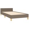 vidaXL Cadre de lit sans matelas taupe 90x200 cm tissu