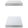 vidaXL &Eacute;tag&egrave;res murales 2 pcs 100x23,5x3 cm argent&eacute; acier inoxydable