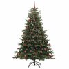 vidaXL Sapin de No&euml;l artificiel Vert 210 cm PVC, m&eacute;tal et plastique