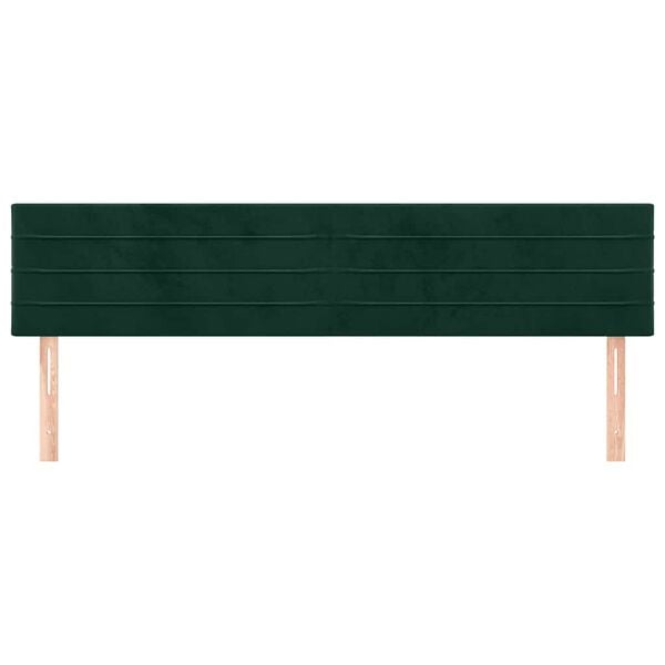 vidaXL Têtes de lit 2 pcs Vert foncé 90x5x78/88 cm Velours