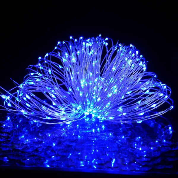 vidaXL Guirlande lumineuse micro LED 40m 400 LED bleu 8 fonctions