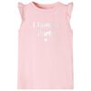 vidaXL T-shirt enfants avec manches &agrave; volants rose clair 116