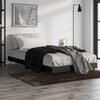 vidaXL Cadre de lit sans matelas noir 90x190 cm bois ing&eacute;nierie