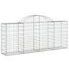 vidaXL Panier de gabions arqu&eacute; 200x30x80/100 cm Fer galvanis&eacute;