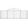 vidaXL Paniers &agrave; gabions arqu&eacute;s 14 pcs 200x30x60/80 cm Fer galvanis&eacute;