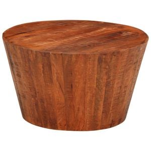 vidaXL Table basse &Oslash; 52x30 cm bois de manguier brut massif
