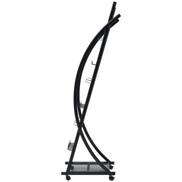 vidaXL Porte-revue 40 x 32 x 131 cm Noir A4