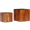 vidaXL Ensemble de table basse 2 pcs Bois massif 40x40x40 cm