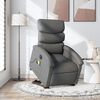 vidaXL Fauteuil inclinable de massage électrique Gris foncé Tissu