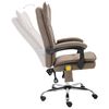 vidaXL Chaise de bureau de massage Taupe Tissu