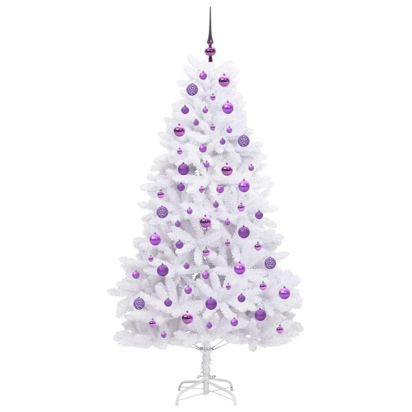 vidaXL Sapin de No&euml;l Artificiel &agrave; Branches Articul&eacute;es Blanc 180 cm