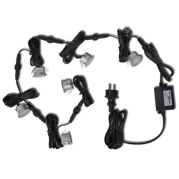 vidaXL Lampe de sol 6 pcs Lumi&egrave;re LED blanc chaud