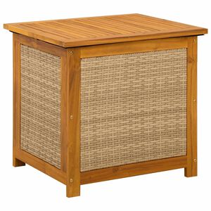 vidaXL Bo&icirc;te de Rangement de Jardin 185 L Bois d'Acacia Massif Beige