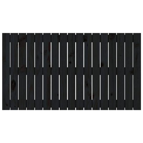 vidaXL Tête de lit murale Noir 108x3x60 cm Bois massif de pin