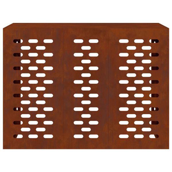 vidaXL Housse de climatiseur Rouill&eacute; 110 x 50 x 80 cm Acier patin&eacute;