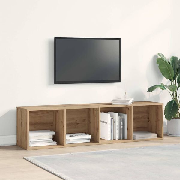 vidaXL Biblioth&egrave;que/Meuble TV vieux bois 36x30x143cm bois d'ing&eacute;nierie