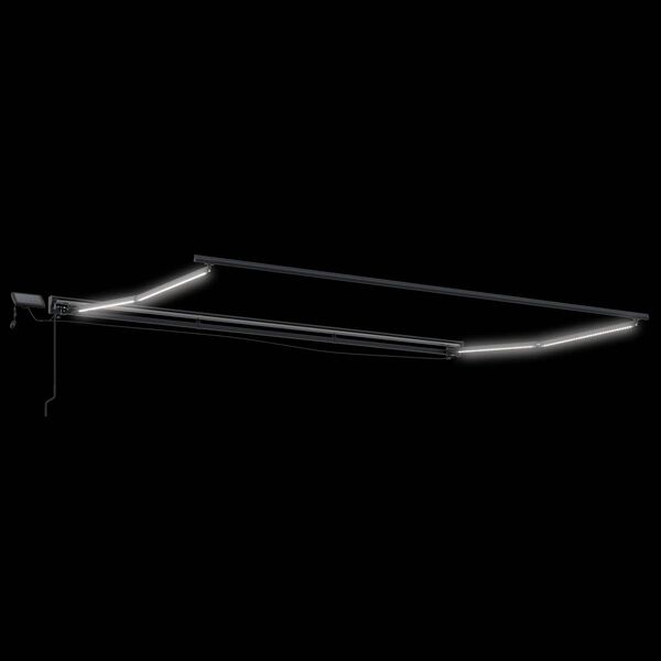 vidaXL Cadre de store manuel avec LEDs Anthracite 4 &times; 3,5 m Aluminium