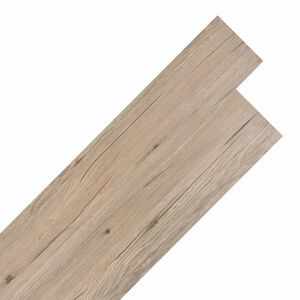 vidaXL Planches de sol Ch&ecirc;ne marron 5,02 m&sup2; 36 pi&egrave;ces PVC