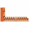 vidaXL Lit biblioth&egrave;que sans matelas cire marron 135x190 cm pin massif