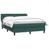 vidaXL Sommier &agrave; lattes de lit et matelas vert fonc&eacute; 160x220cm velours