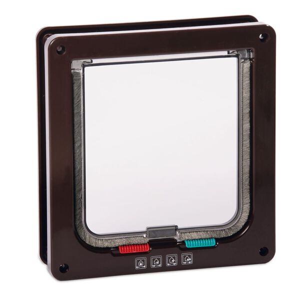 Karlie Chati&egrave;re verrouillable &agrave; 4 voies Porta 19,2x5x20 cm Marron