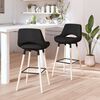vidaXL Tabourets de bar lot de 2 noir tissu
